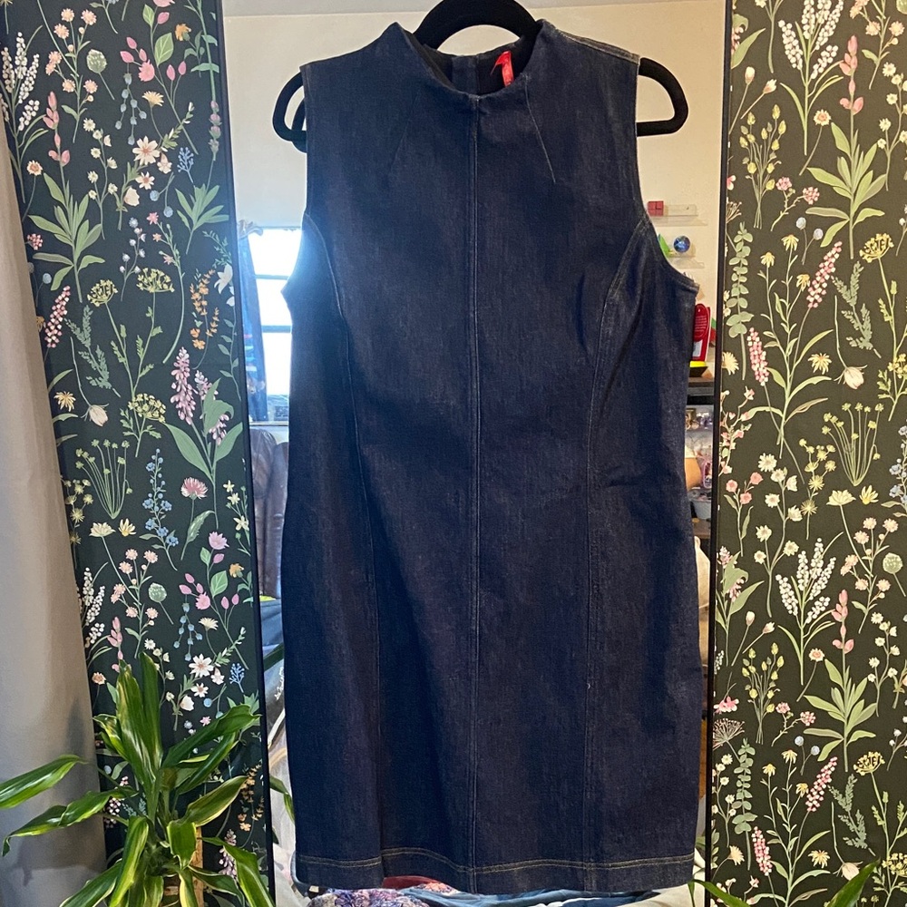 SPANX Denim Seamed Shift Dress Size XL